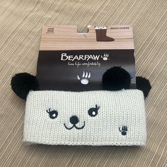 Bearpaw live life comfortably Boot Cuffs cute panda style boot cuffs design NEW - Picture 1 of 9